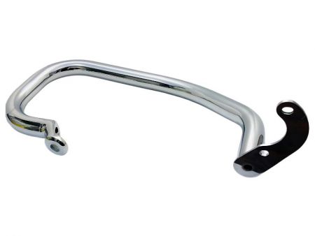 Motorcycle Dresser Bar: crafted with pipe bending, welding, and chrome plated.