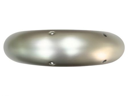 Aluminum front fender with a brushed and clear anodized finish.
