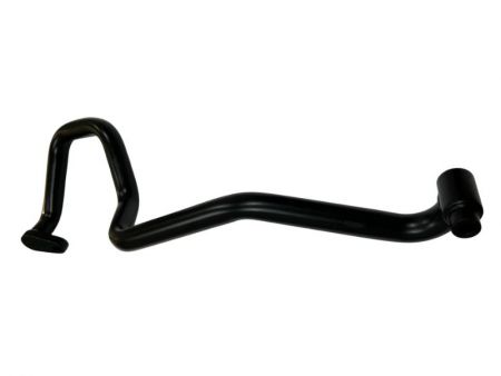 Muffler Guard for motorcycles: precision pipe bending, welding, and powder coated black finish.