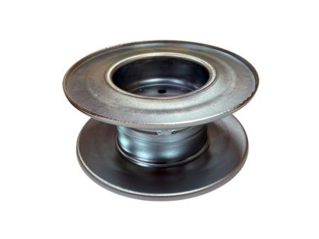 Wheel ring assembly for winch with zinc plating for corrosion resistance.